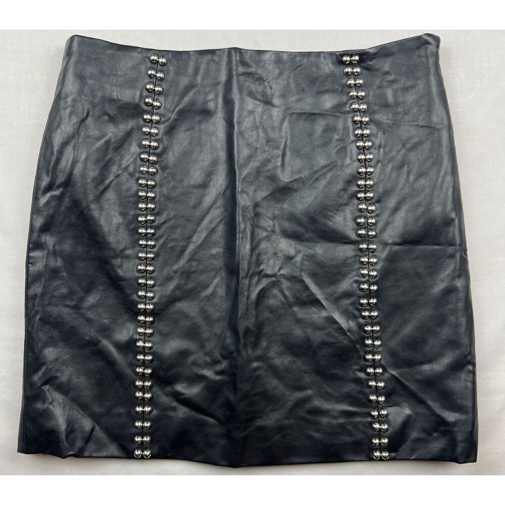 Forever 21 Faux Leather Studded Mini Skirt Small